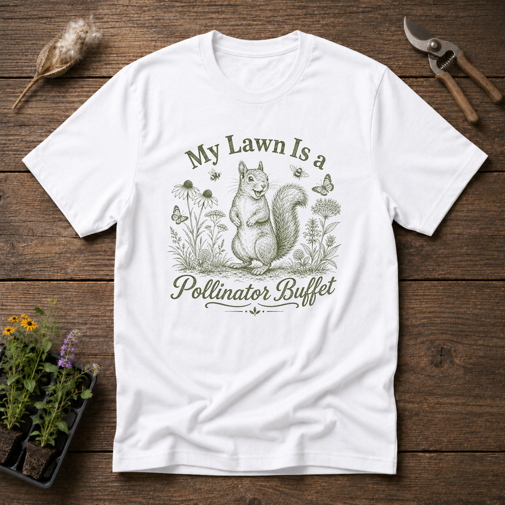 My Lawn Is a Pollinator Buffet T-Shirt