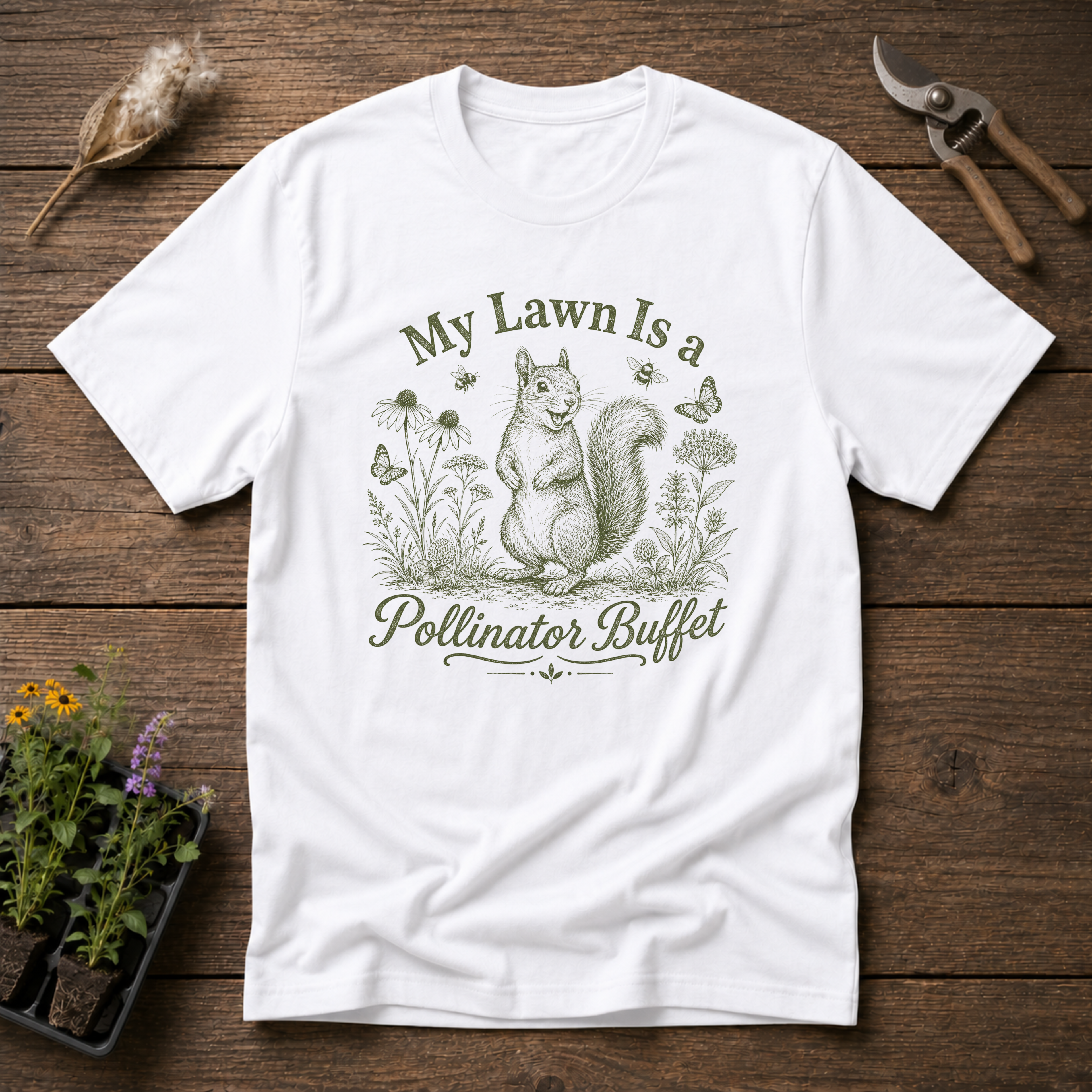 My Lawn Is a Pollinator Buffet T-Shirt