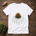 Vintage Coneflower V-Neck Tee