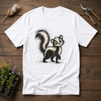 Scribble Skunk T-Shirt in White