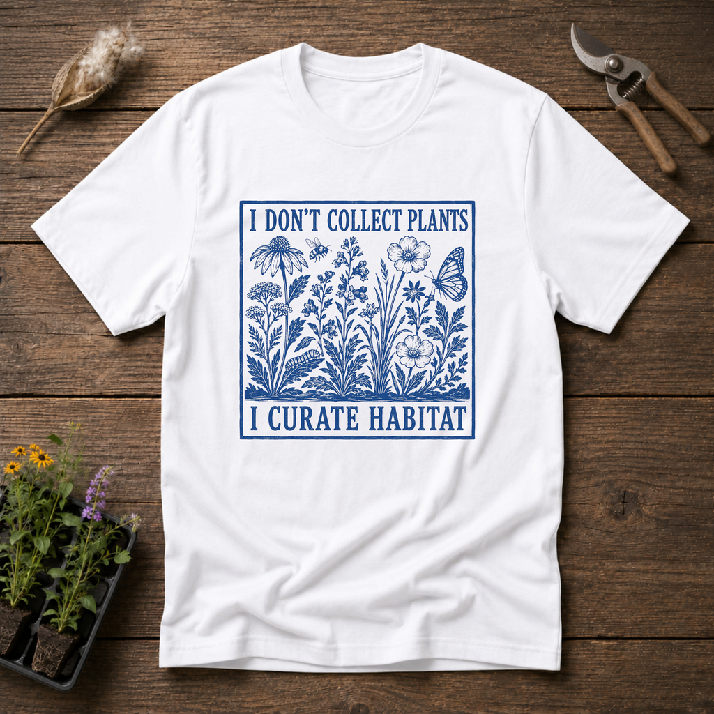 I Don't Collect Plants I Curate Habitat T-Shirt