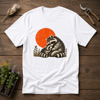 Raccoon Snuggles T-Shirt in White