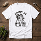 Seed-Filled Pockets T-Shirt in White