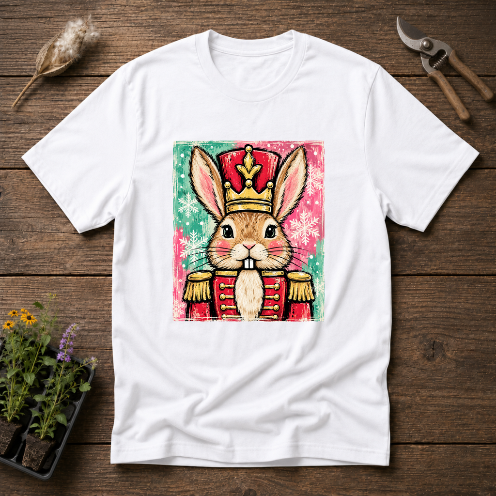 Cute Hare Nutcracker T-Shirt in White