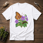 Great Spangled Fritillary T-Shirt in White