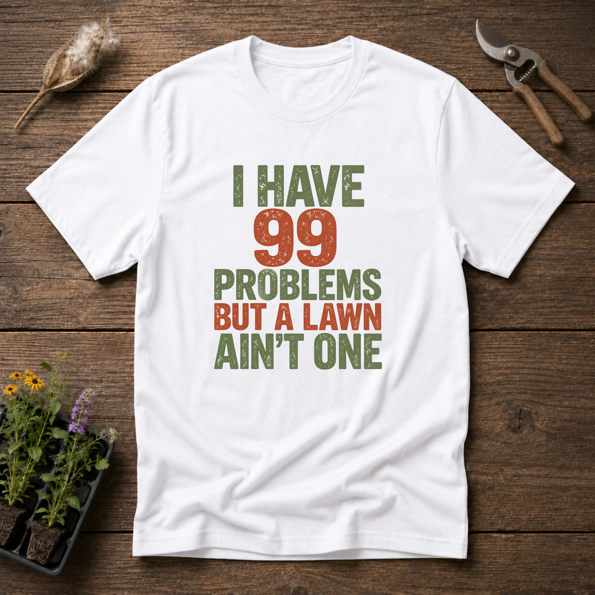 Lawn Problem-Free T-Shirt in White