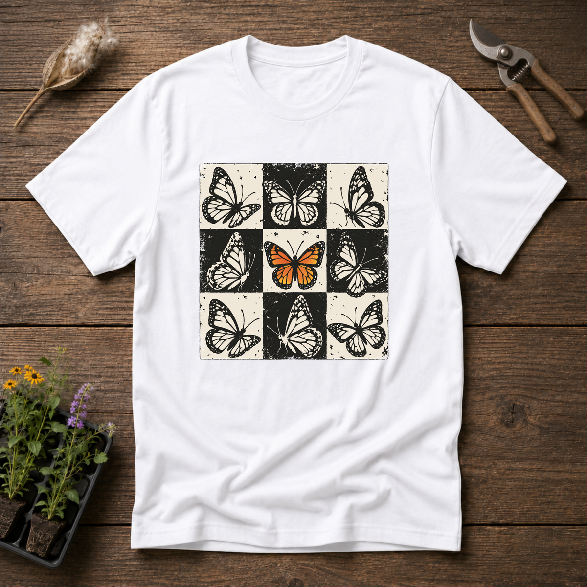 Monarch Checkerboard T-Shirt