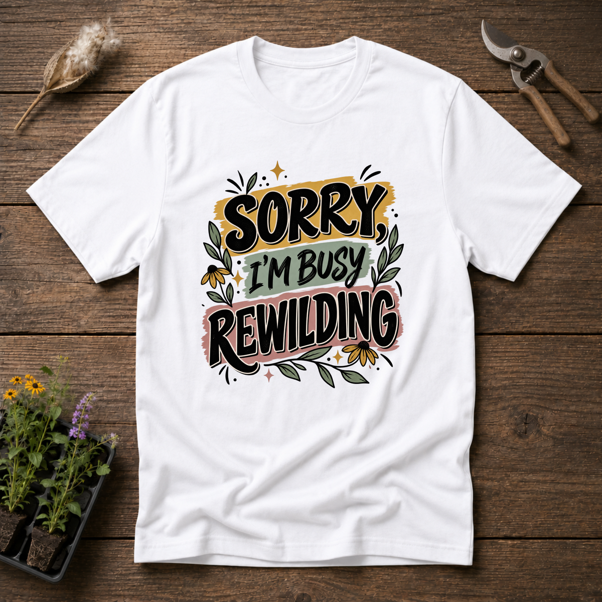 Busy Rewilding T-Shirt in White