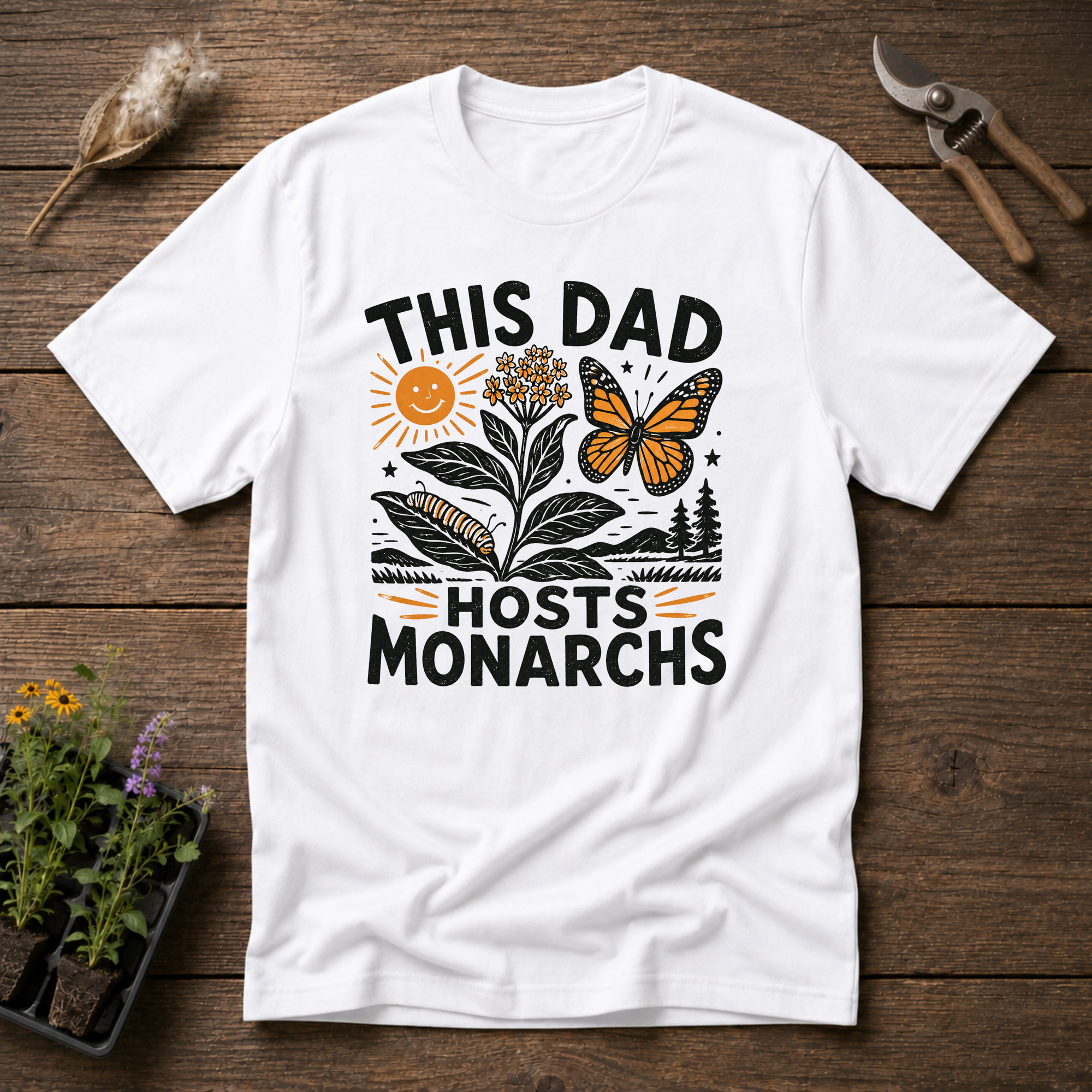 Monarch Hosting Dad T-Shirt