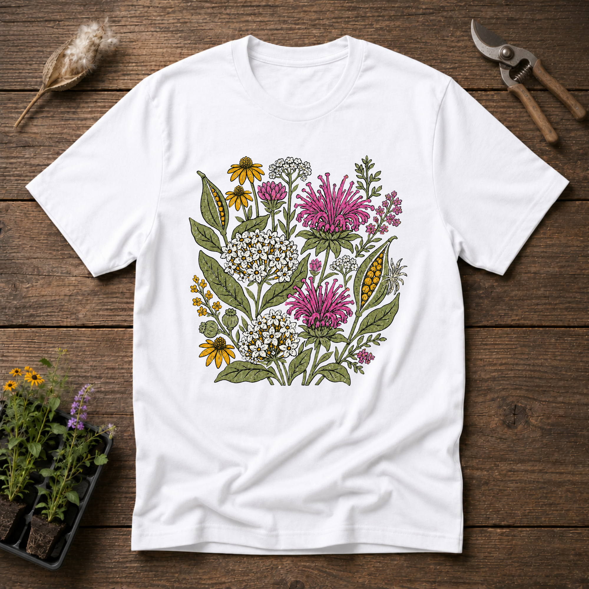 Vintage Botanical Wildflowers T-Shirt
