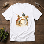 Bunny Snowman Builders T-Shirt in White