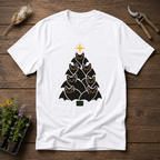Bat Christmas Tree T-Shirt in White