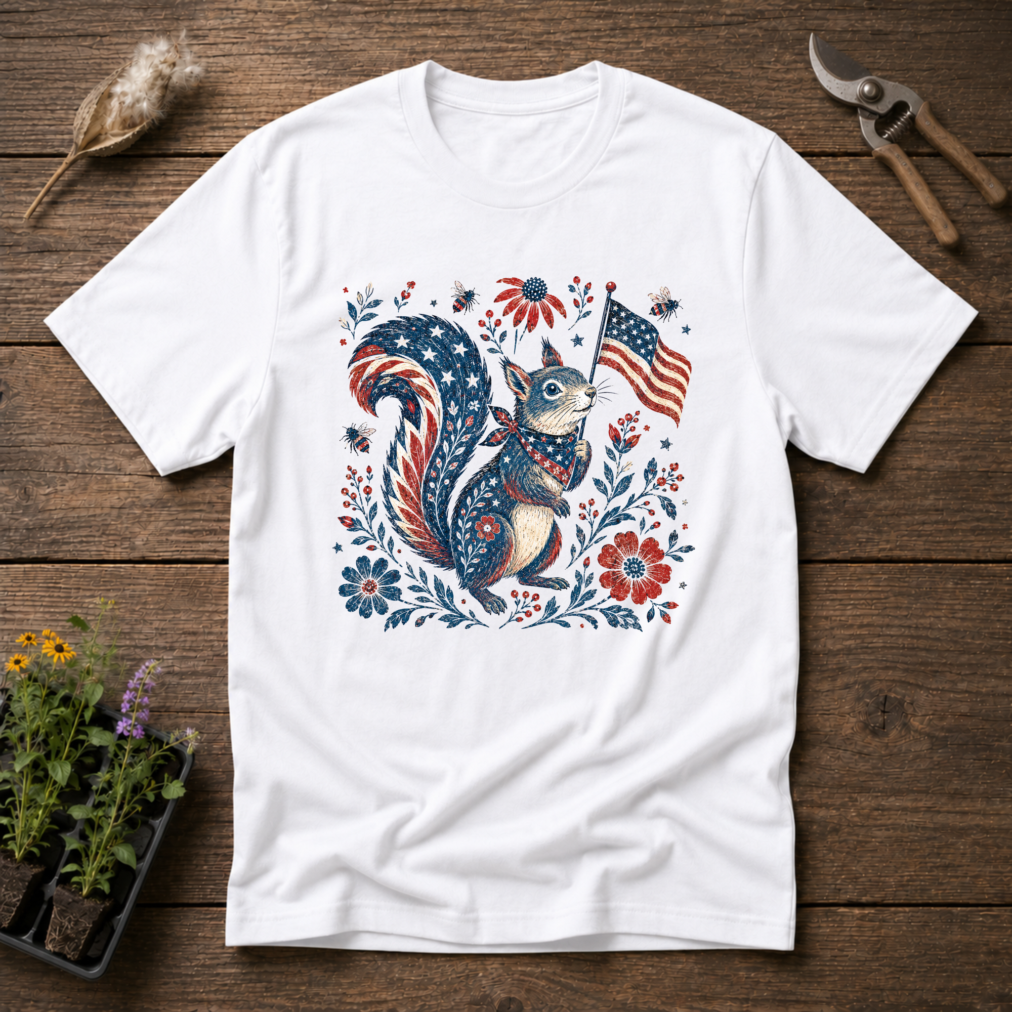 Patriotic Squirrel T-Shirt