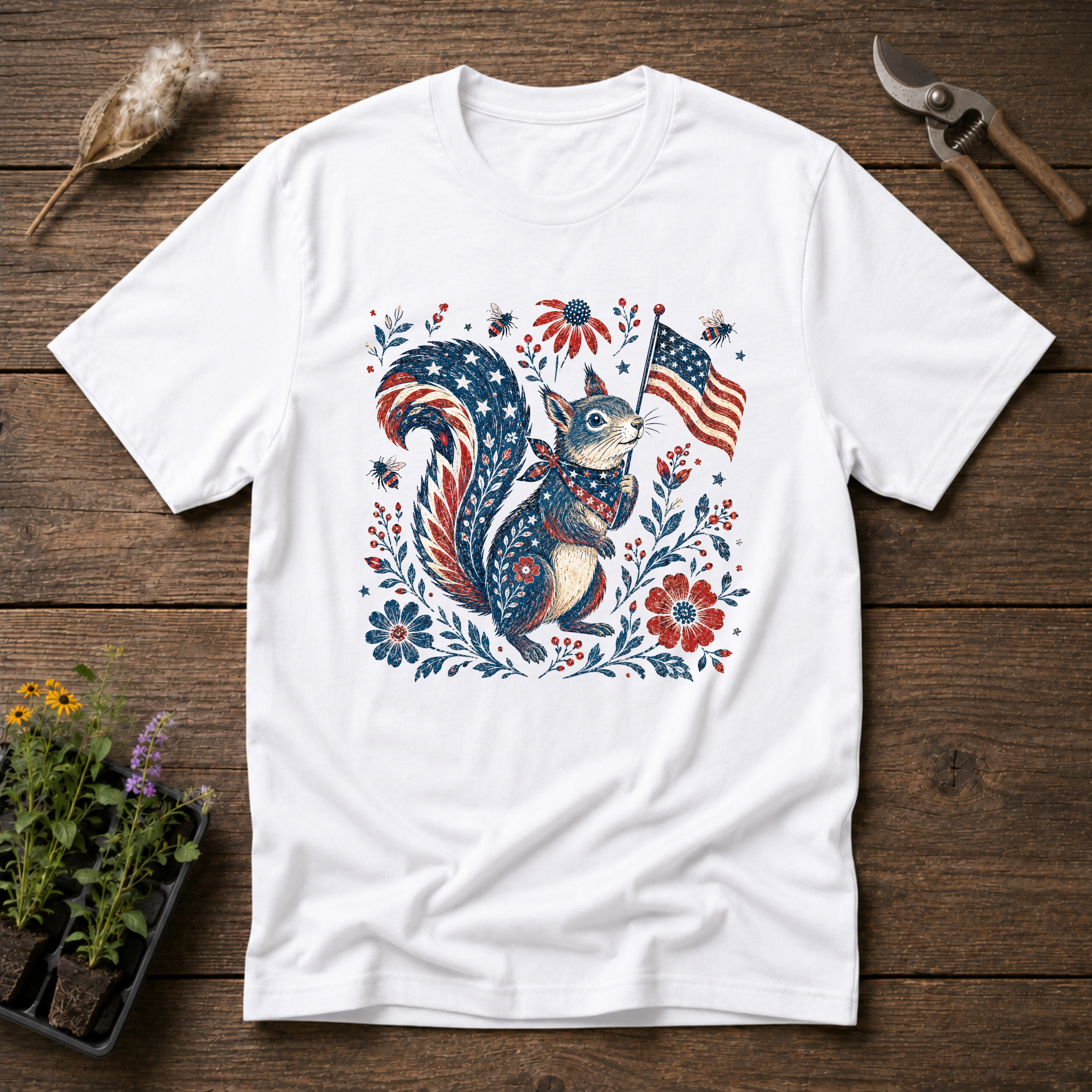 Patriotic Squirrel T-Shirt