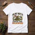 Checking The Milkweed V-Neck Tee in White