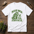 Raccoon Bee Inspector T-Shirt in White