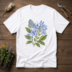 Cassius Blue Butterfly T-Shirt in White