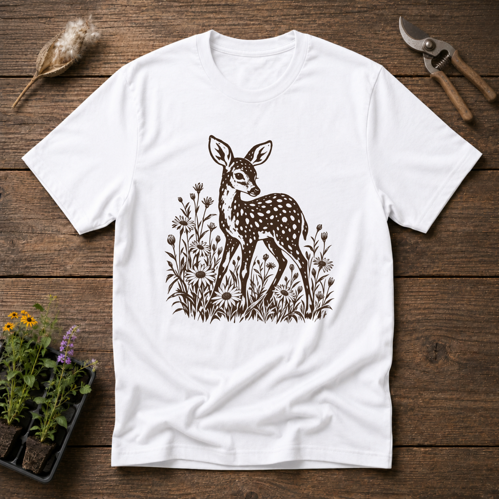 Fawn Among Asters T-Shirt