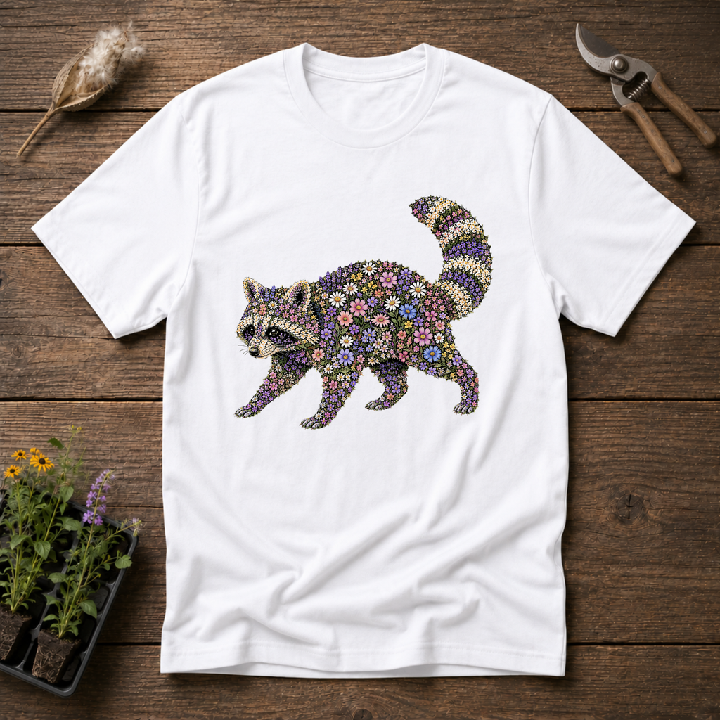 Wildflower Raccoon T-Shirt