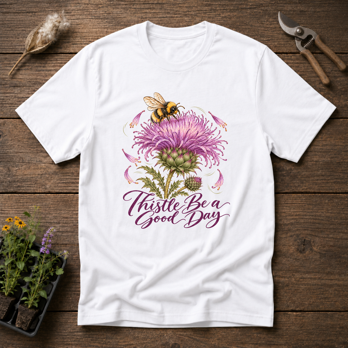 Good Thistle Day T-Shirt in White