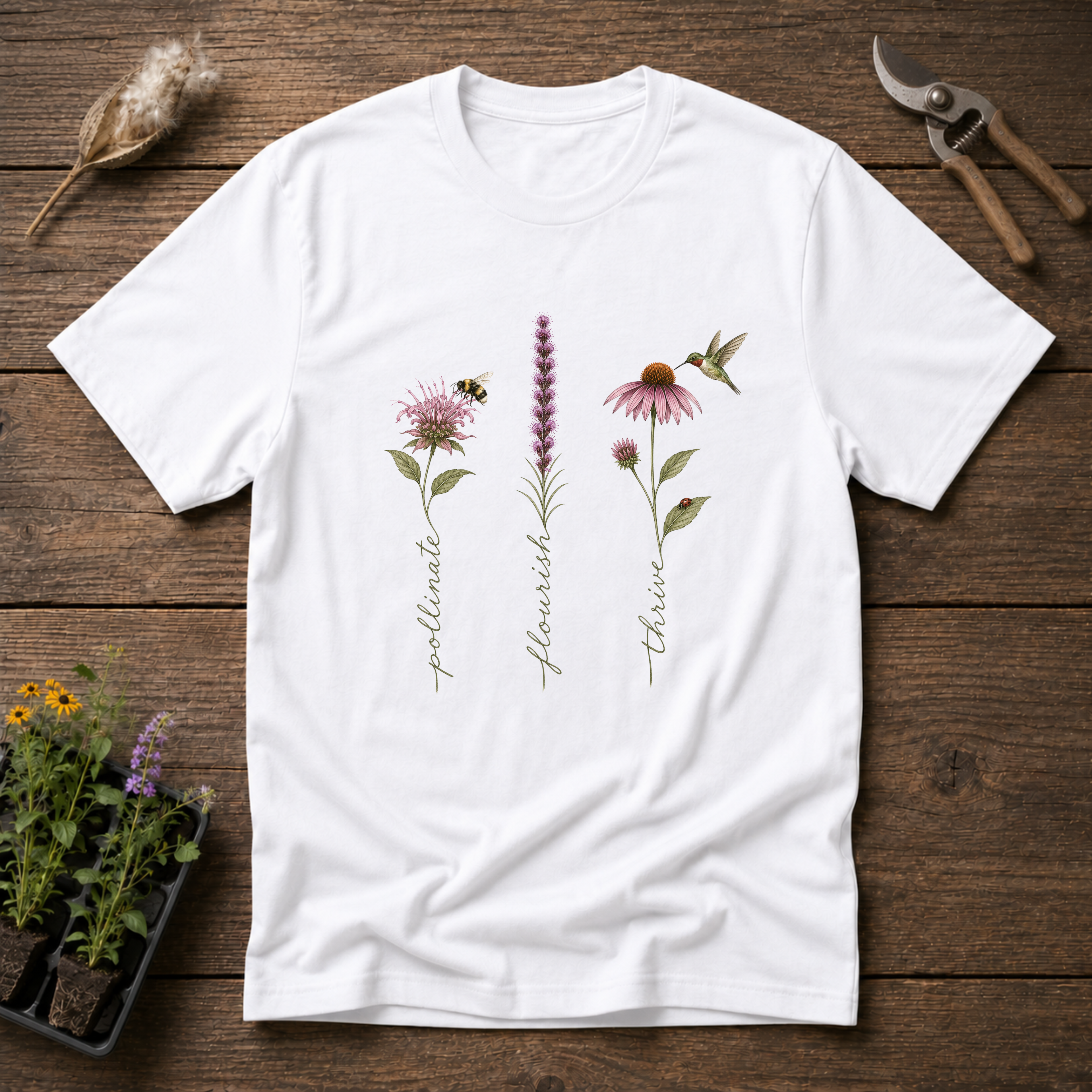 Pollinate Flourish Thrive T-Shirt