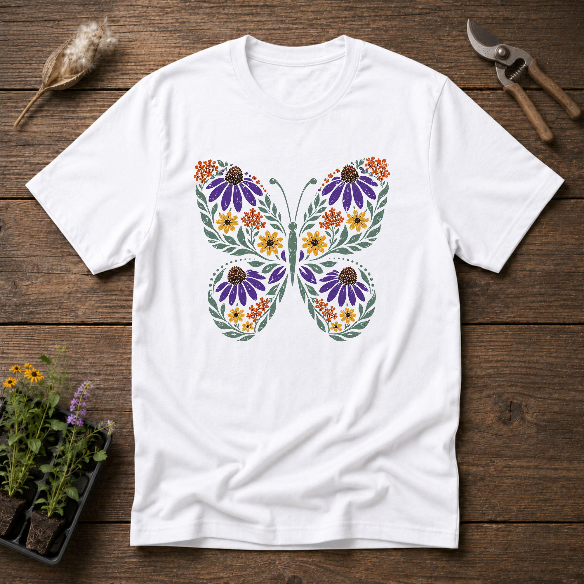 Butterfly Wildflowers T-Shirt