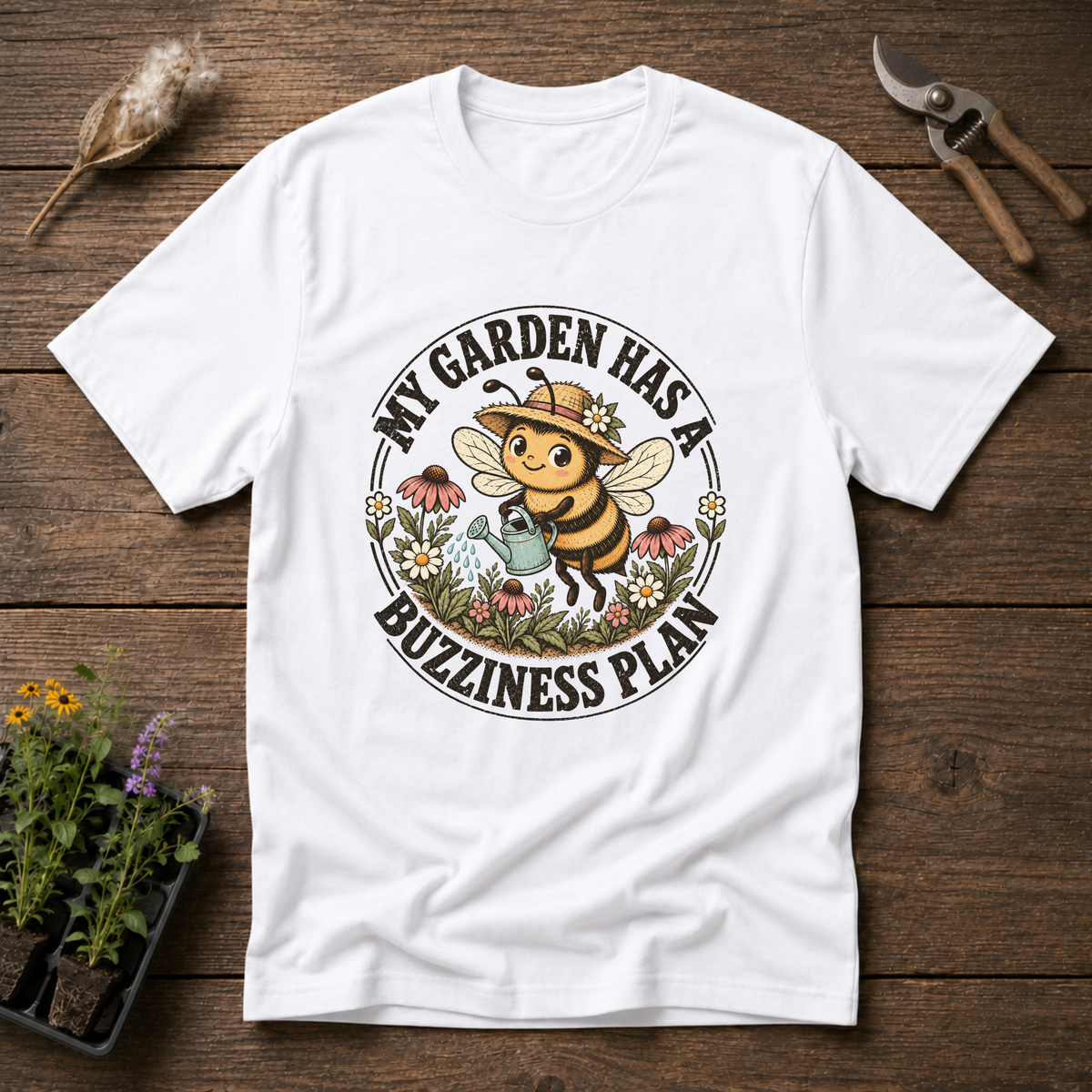 Buzziness Plan T-Shirt in White