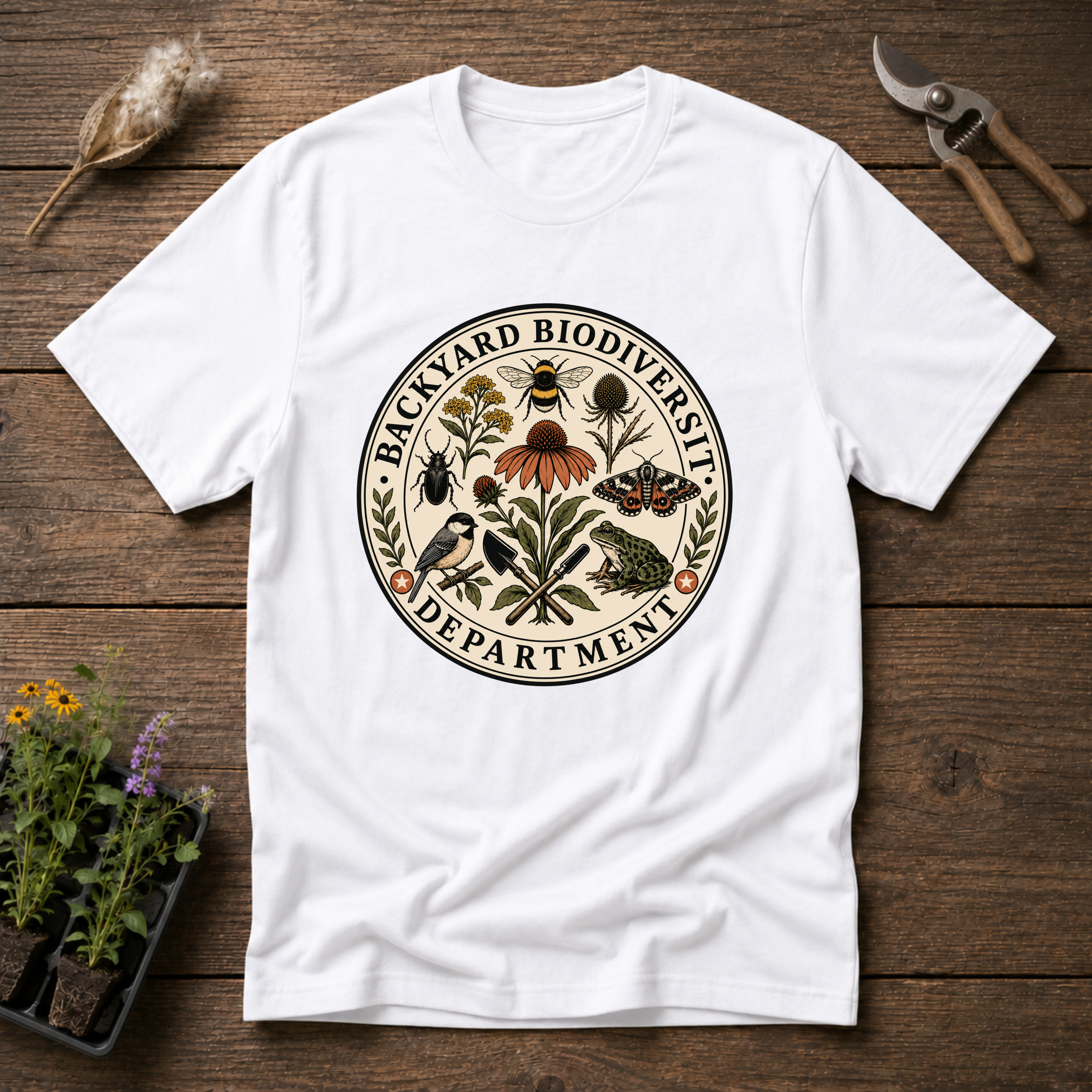 Backyard Biodiversity Department T-Shirt