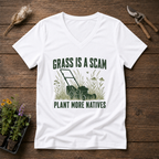 Turf Scam V-Neck Tee in White