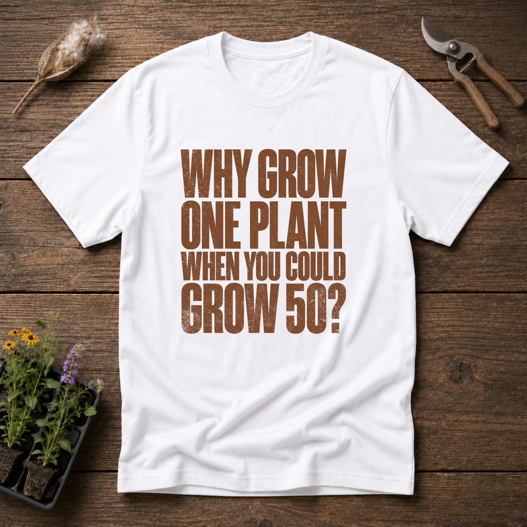 Grow 50 Plants T-Shirt in White