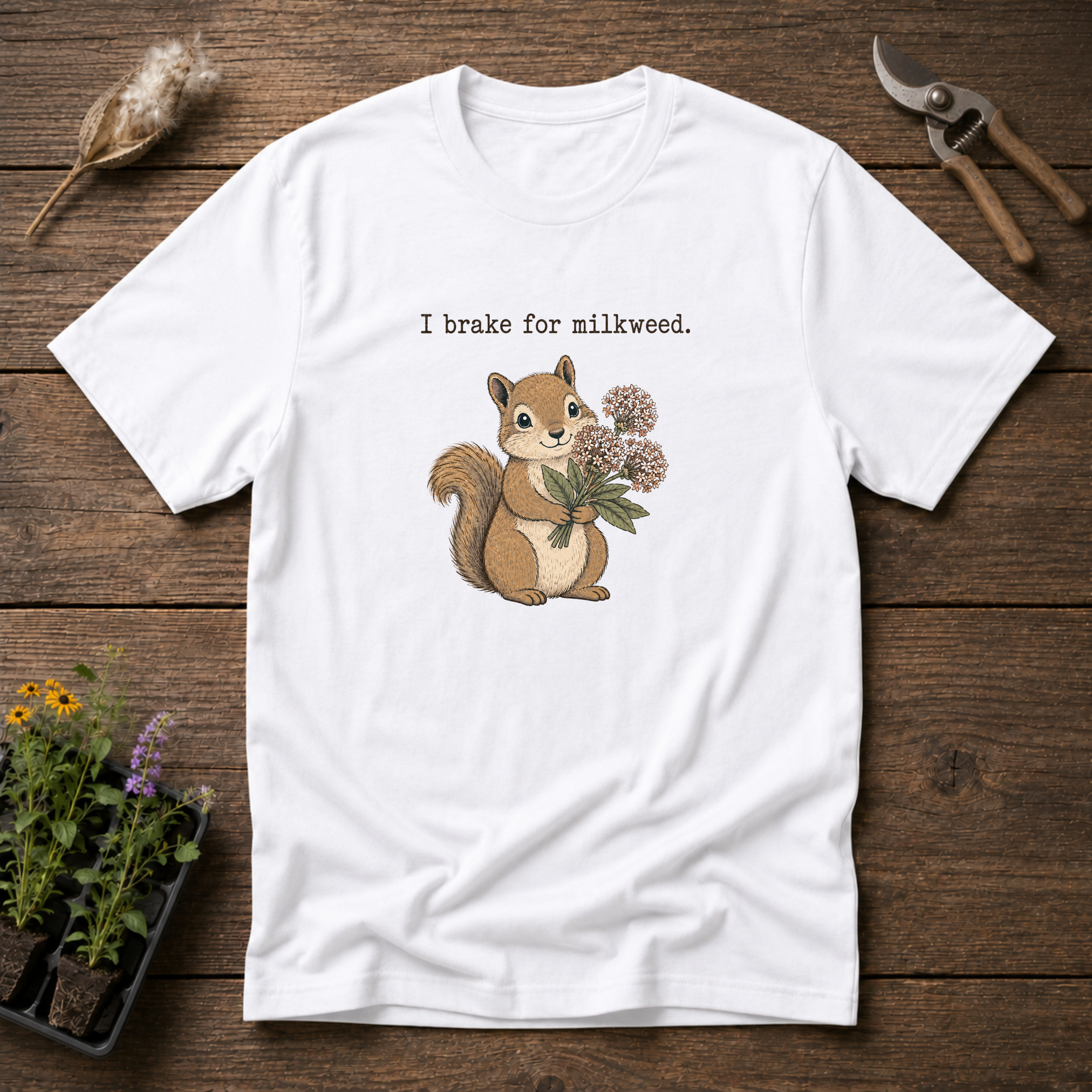 I Brake For Milkweed T-Shirt