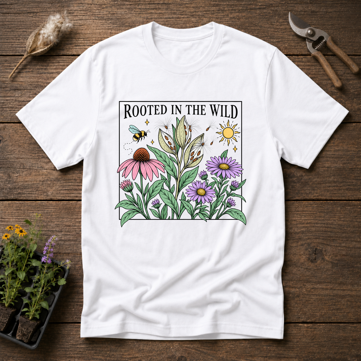 Wild Native Roots T-Shirt in White