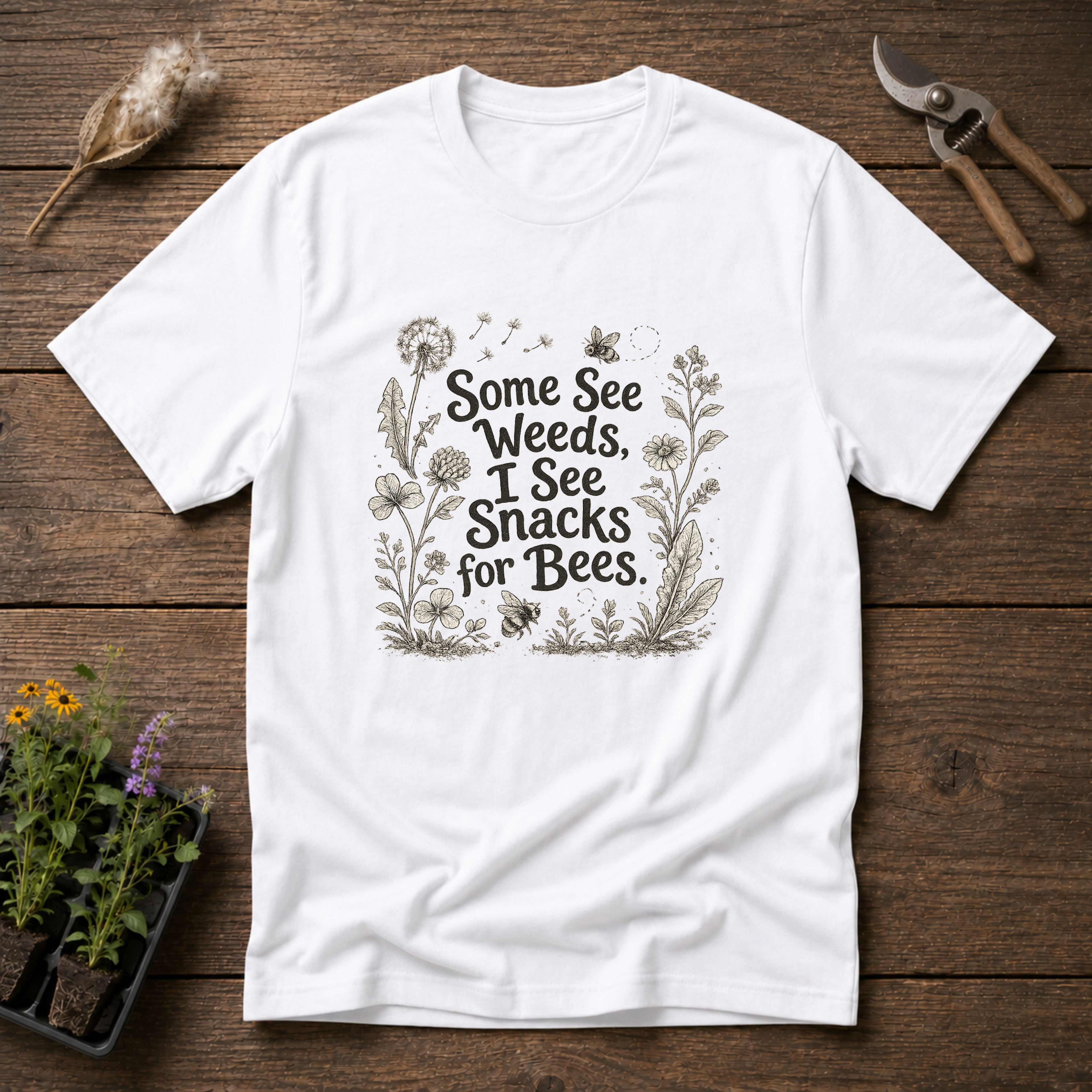 Some See Weeds I See Snacks For Bees T-Shirt