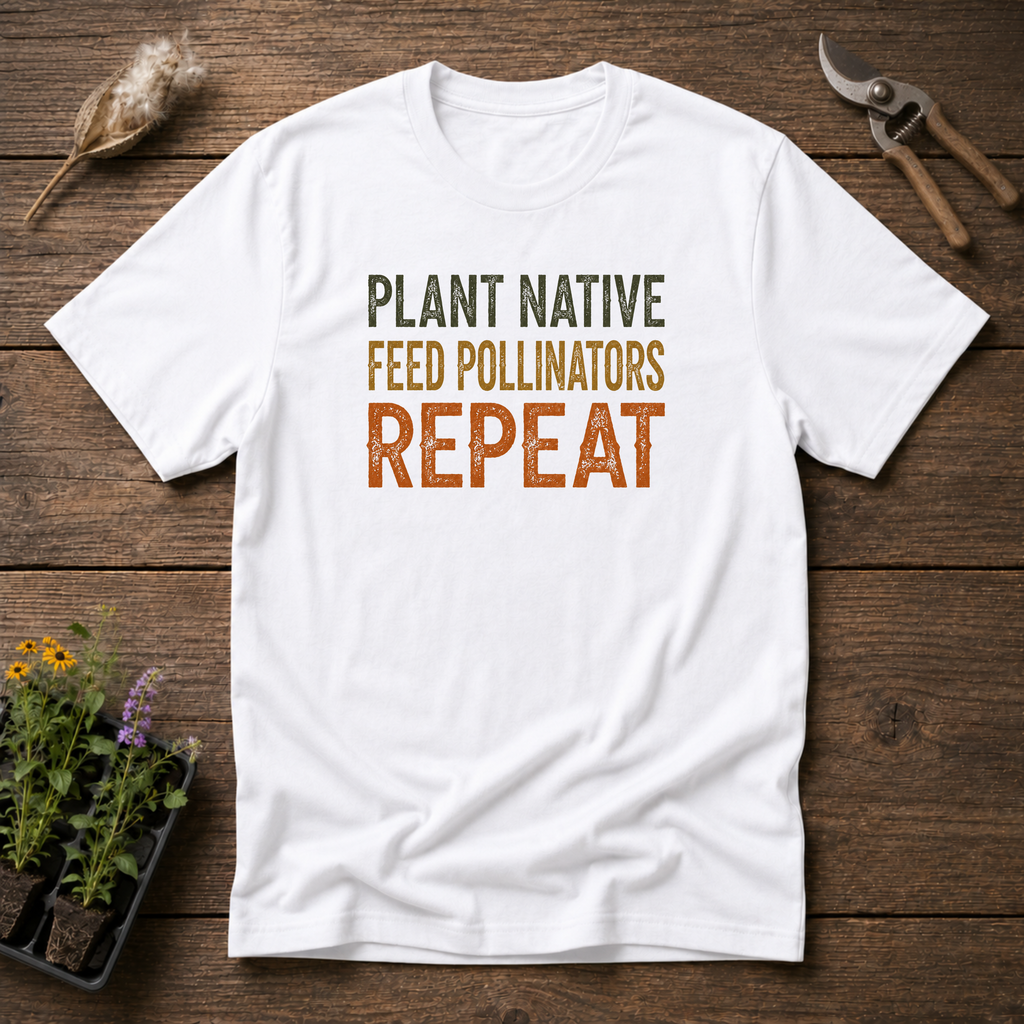 Plant Native Feed Pollinators Repeat T-Shirt