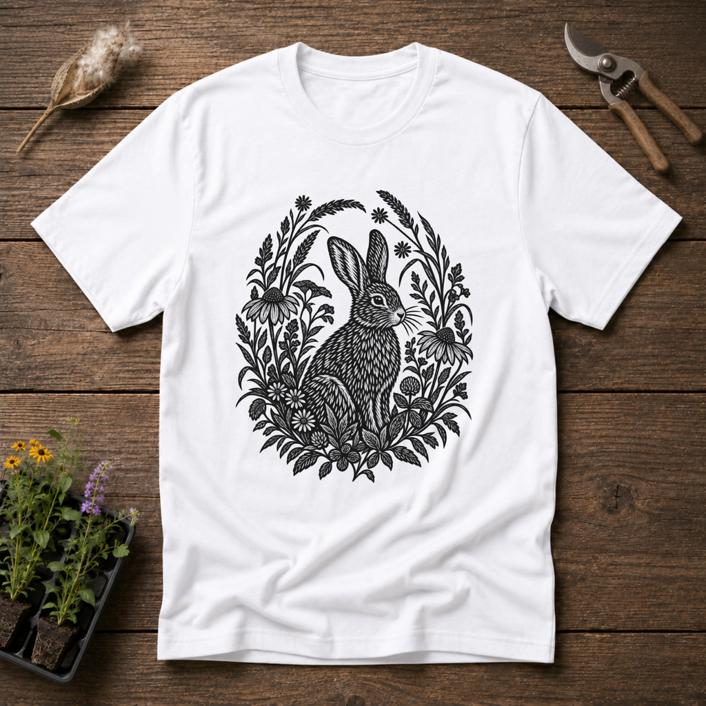 Meadowland Hare T-Shirt in White