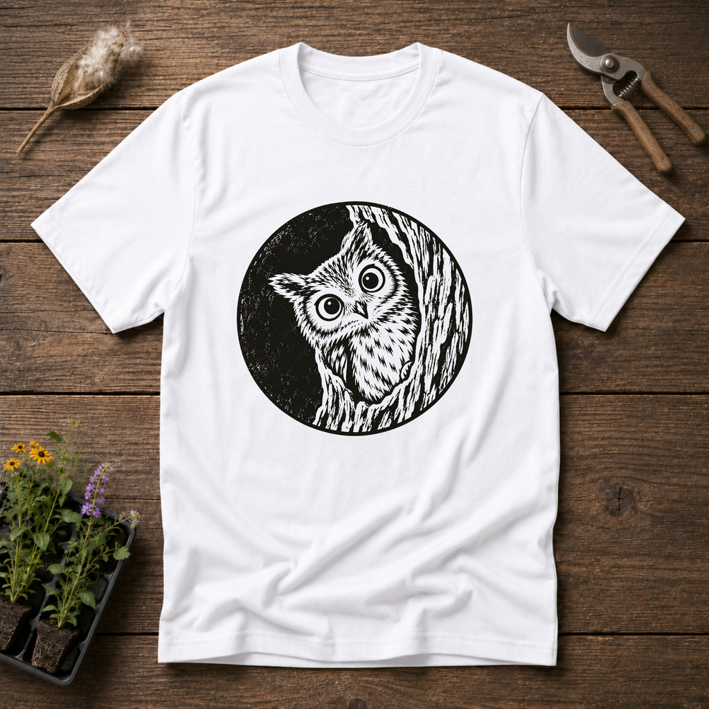 Curious Owl T-Shirt in White