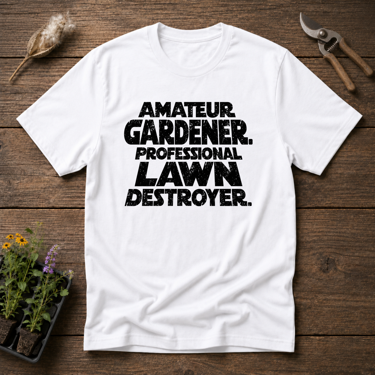 Lawn Destroyer T-Shirt in White